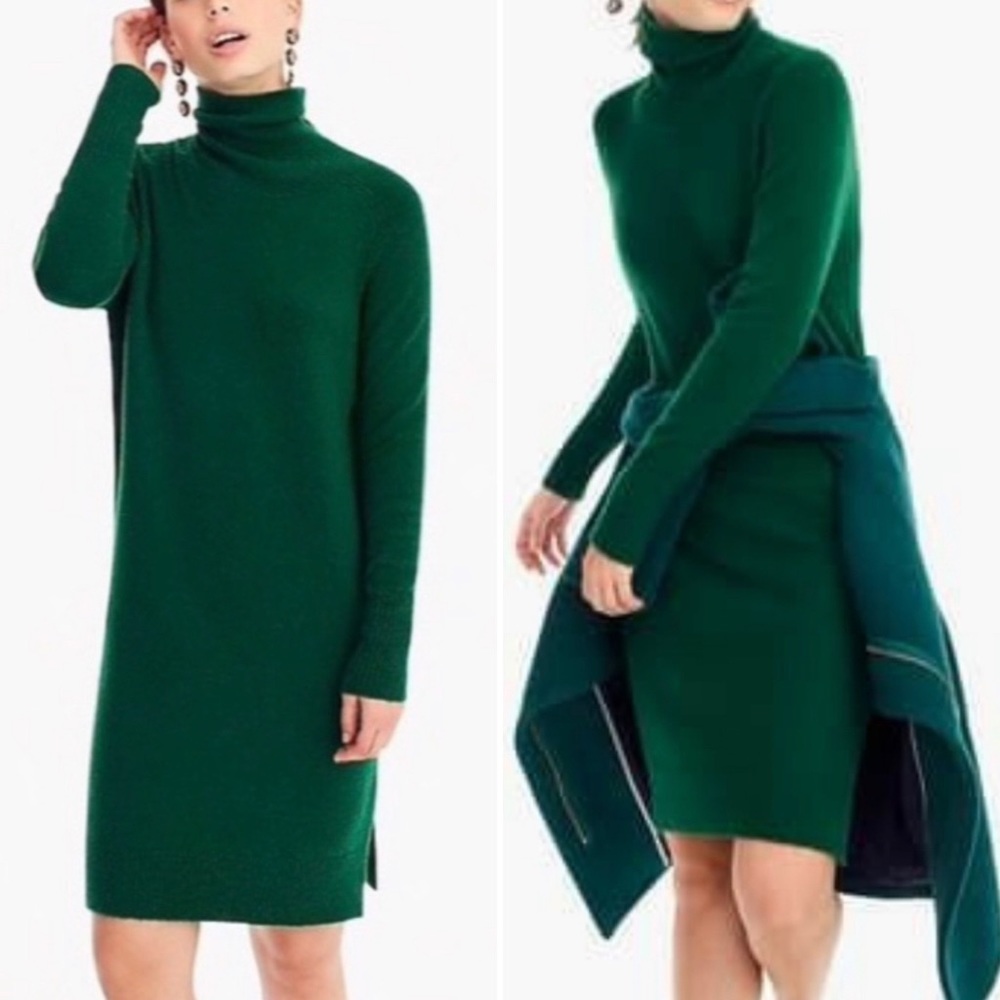 J Crew Merino Wool Turtleneck Sweater Dress.